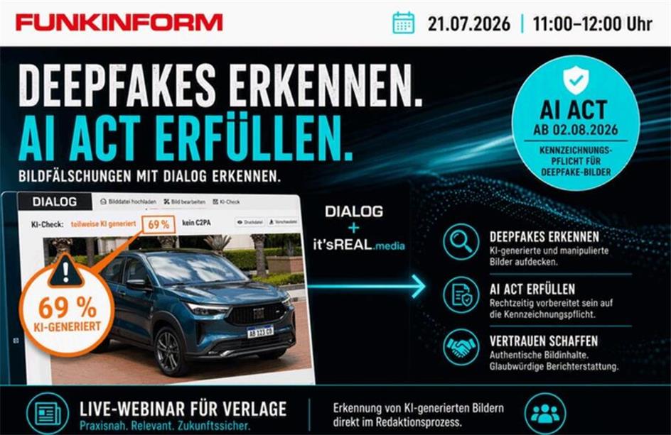 Webinar: Deepfakes erkennen. AI Act erfüllen.  