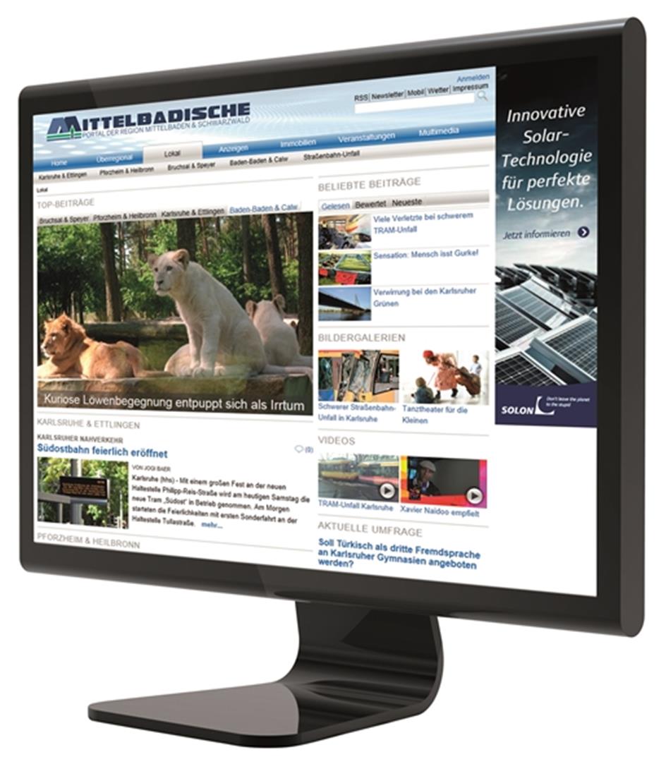 Der App-Server von DIALOG Web-Portal übernimmt die Darstellung von Bannerwerbung