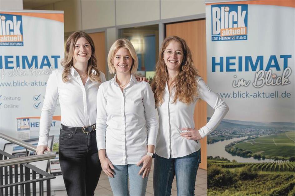 Die neue Geschäftsführung des Krupp-Medienzentrums bilden Corinna Seidel, Susanne Tack und ihre Cousine Linda Krupp (von rechts).